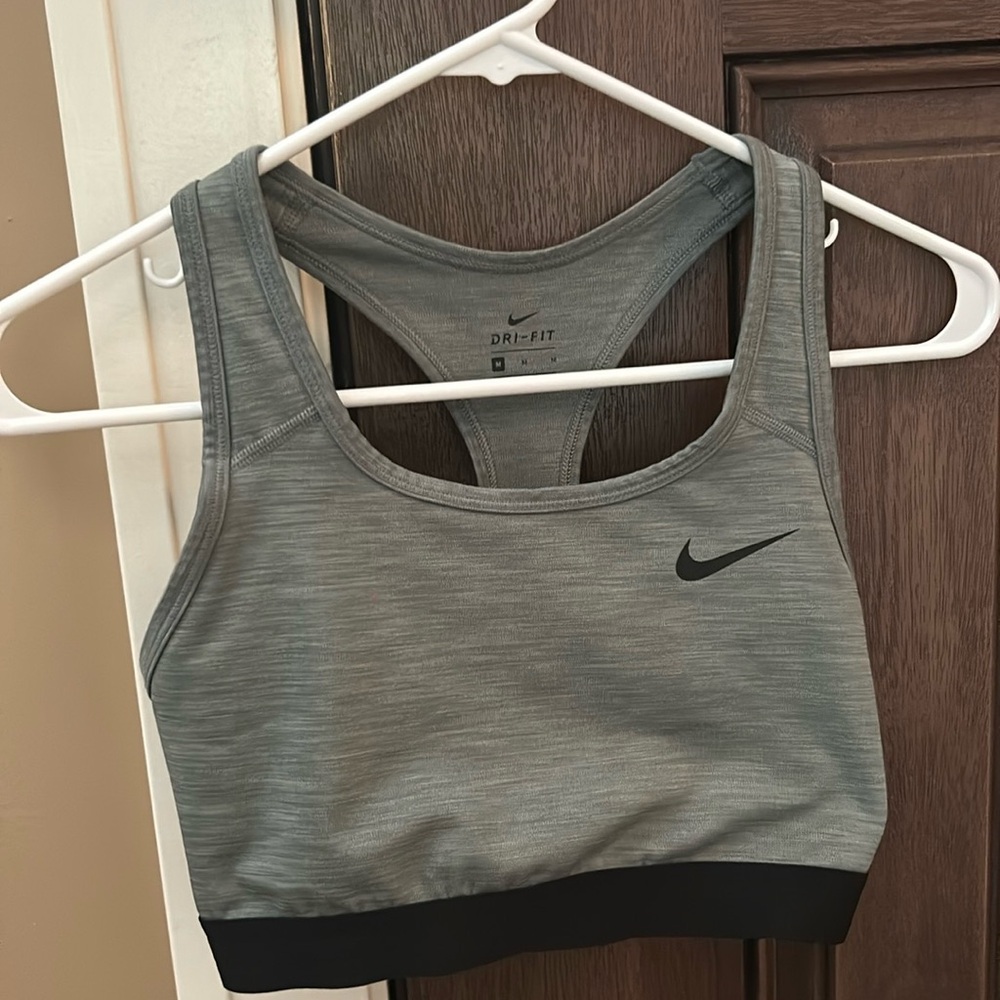 Nike gray dri fit sports bra size medium - Picture 2 of 3